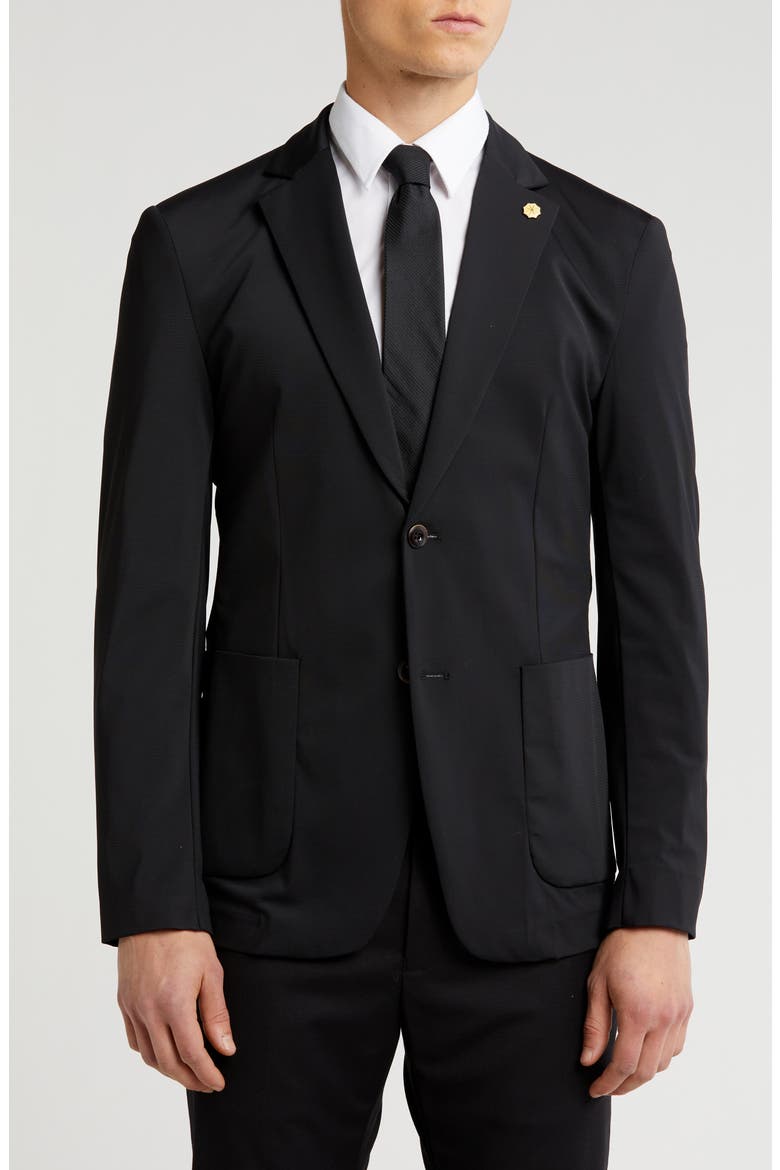Slim Fit Pocket Blazer, Main, color, BLACK