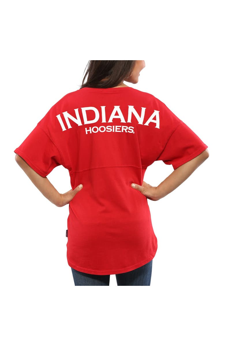 SPIRIT JERSEY Women's Crimson Indiana Hoosiers Spirit Jersey Oversized T-Shirt, Main, color, 