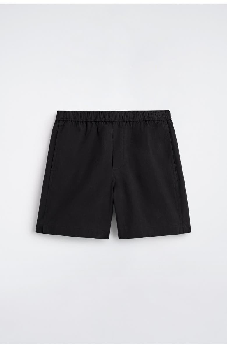 COS Elasticated Cotton Shorts, Alternate, color, Black