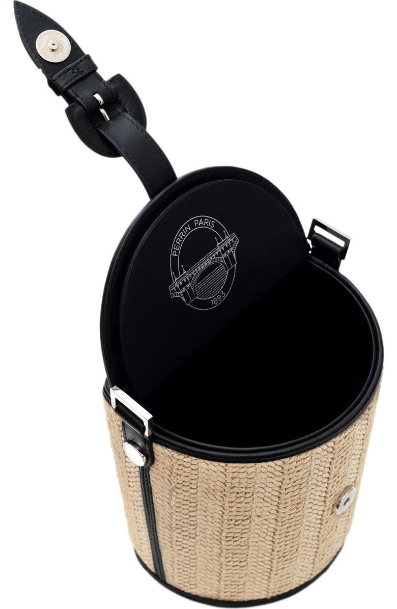 PERRIN PARIS La Parisienne Xbody Raphia, Alternate, color, Raphia Beige / Black