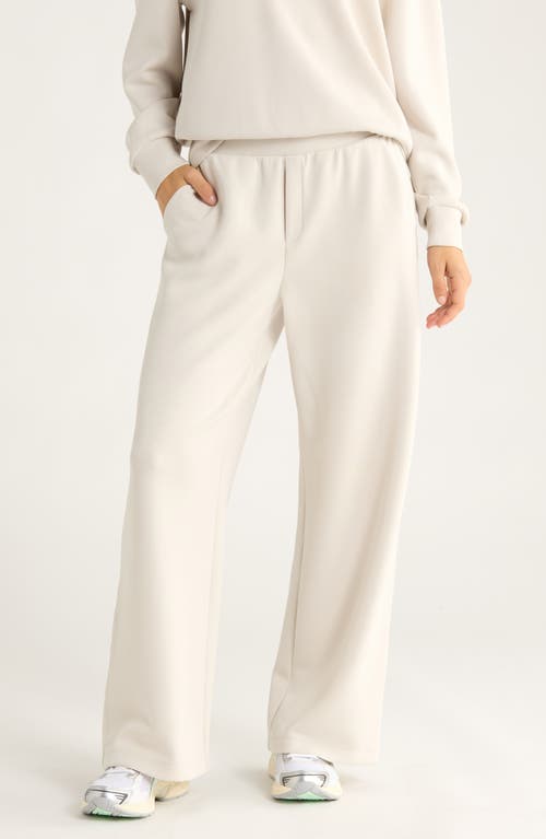 Zella Ultrasoft Knit High Waist Straight Leg Pants In Neutral