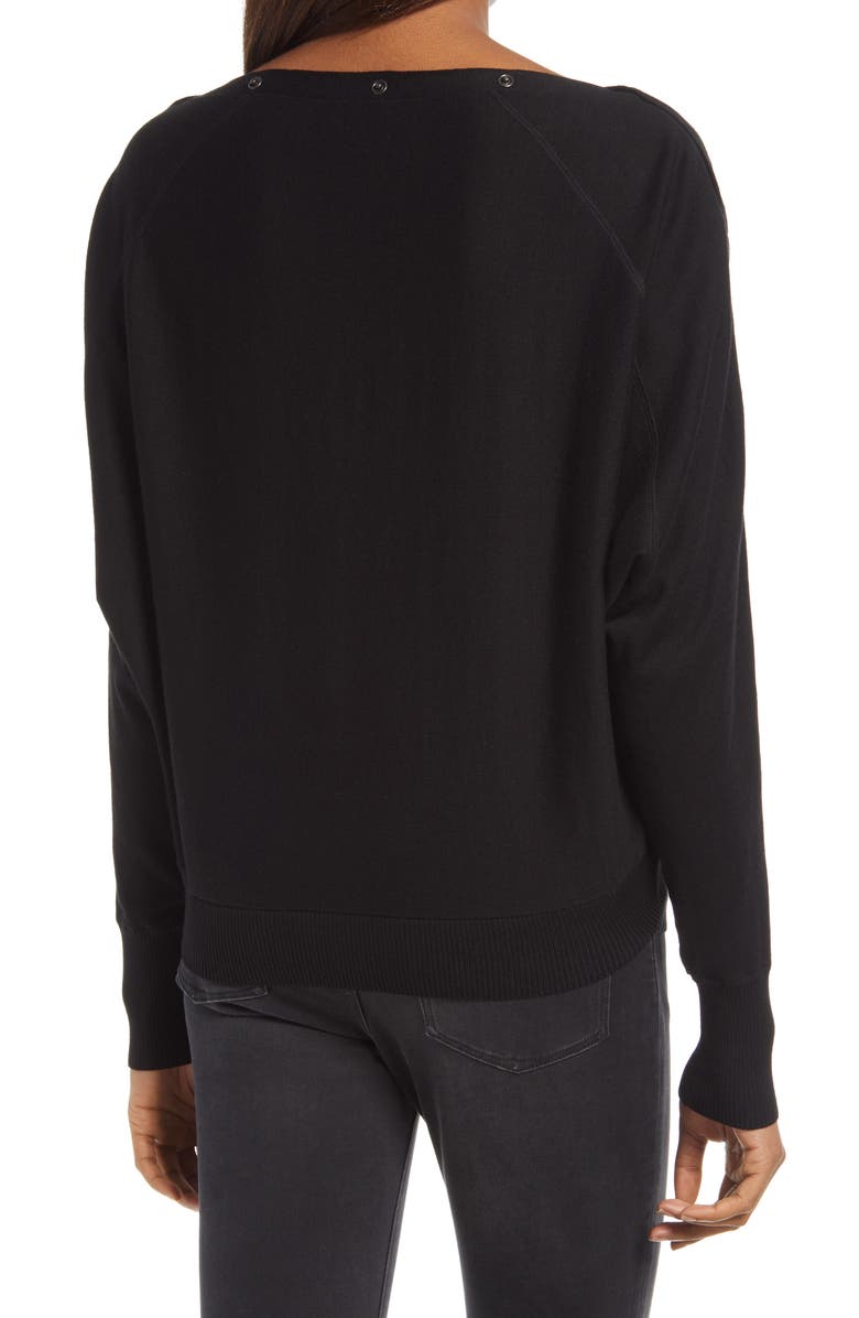 AllSaints Elle Sweater, Alternate, color, Blackdnu