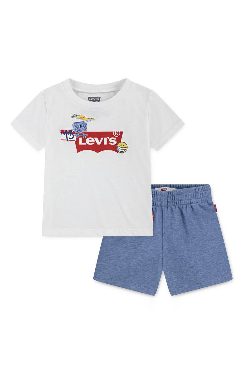 Levi's '73 Graphic T-Shirt & Shorts Set, Main, color, Bright White
