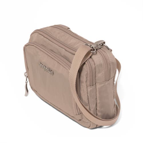 Baggallini Triple Zip Small Convertible Crossbody Bag In Gray