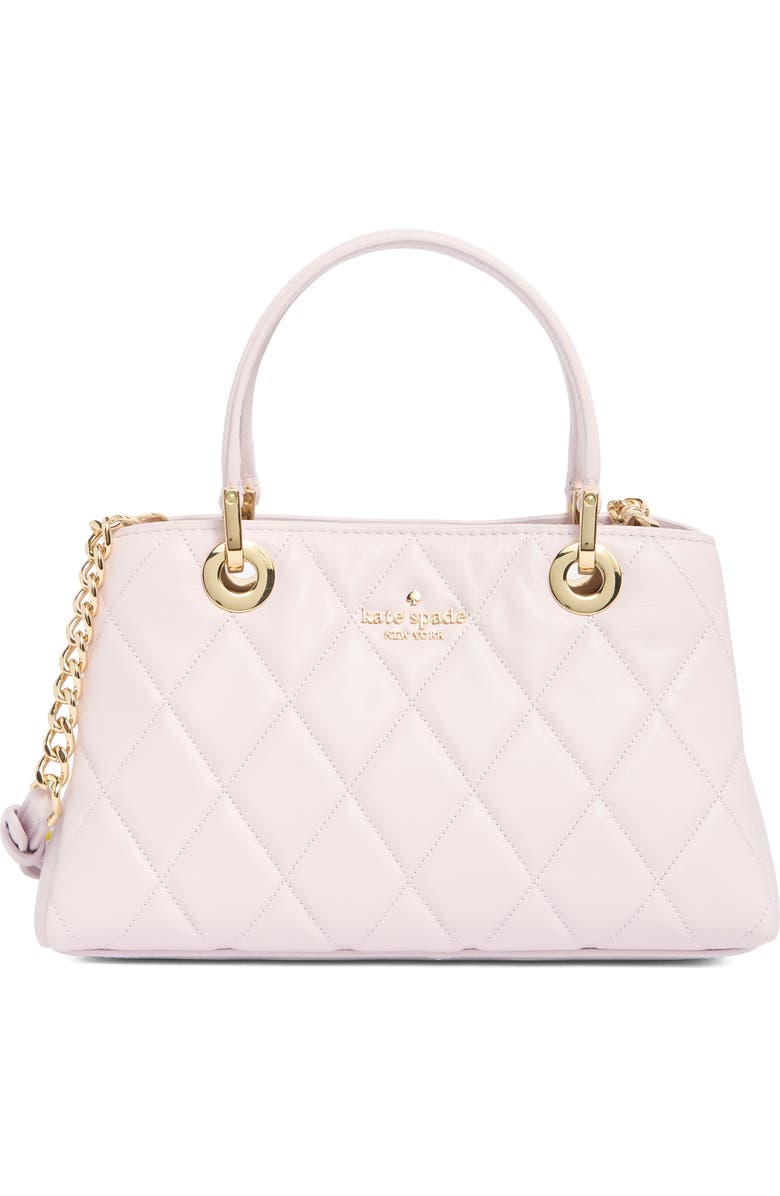 Kate Spade New York carey quilted leather satchel, Main, color, Pale Amethyst