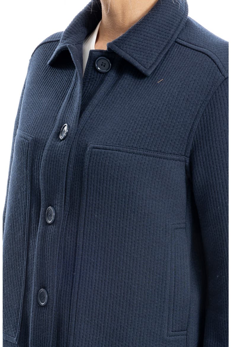 Ribbed Crop Shirt Jacket, Alternate, color, DK NAVY
