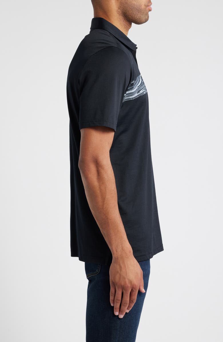 TravisMathew Dark Waters Chest Stripe Polo, Alternate, color, 