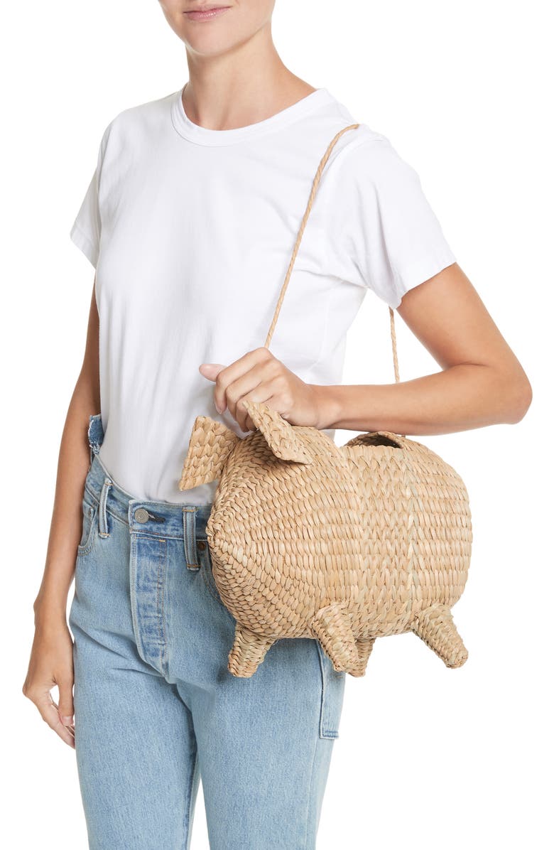 Cult Gaia The Babe Straw Bag, Alternate, color,