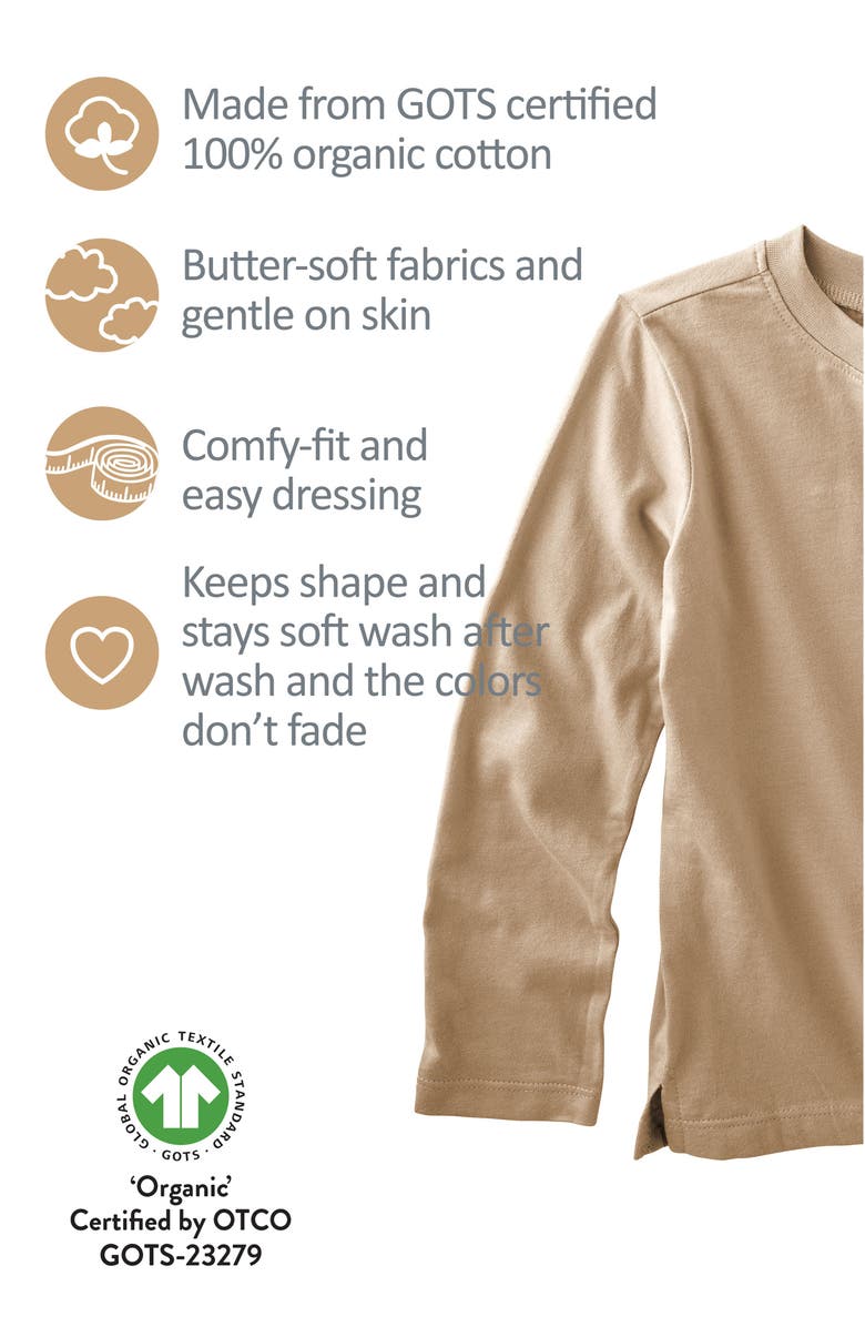 BUTTERBLU London 5-Pack Assorted Organic Cotton T-Shirts, Alternate, color, 