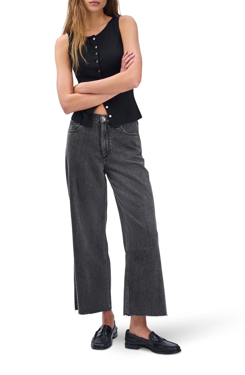 rag & bone Andi High Waist Ankle Wide Leg Jeans, Alternate, color, 