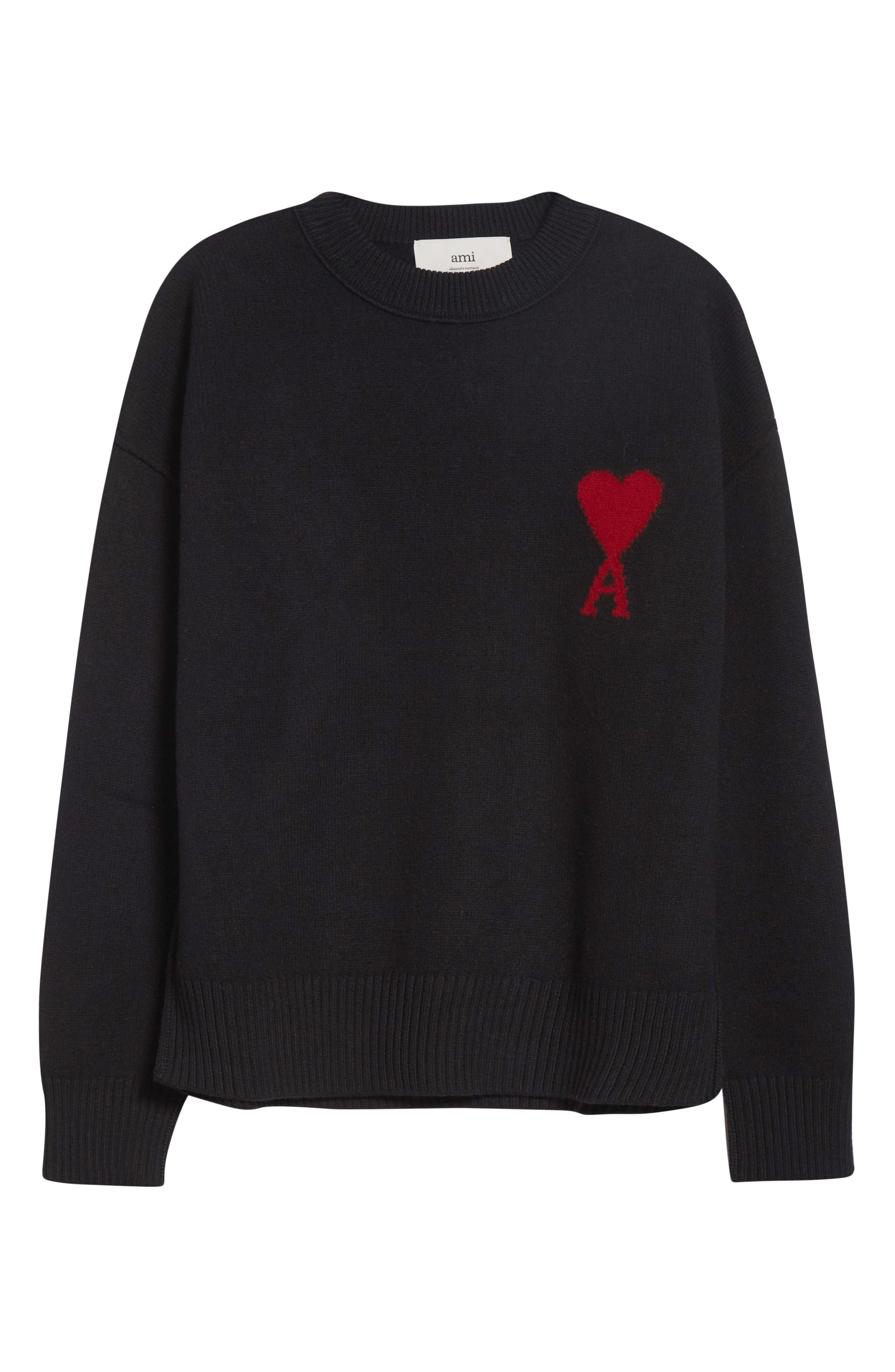 AMI PARIS Ami de Coeur Monogram Crewneck Sweater (Men) | Nordstrom