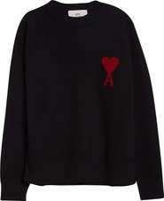 AMI PARIS Ami de Coeur Monogram Crewneck Sweater