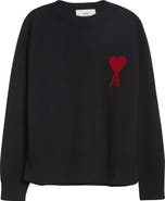 AMI PARIS Ami de Coeur Monogram Crewneck Sweater