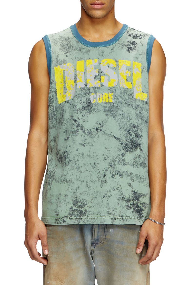 T-Bisco-R1 Logo Graphic Tank, Main, color, GREEN