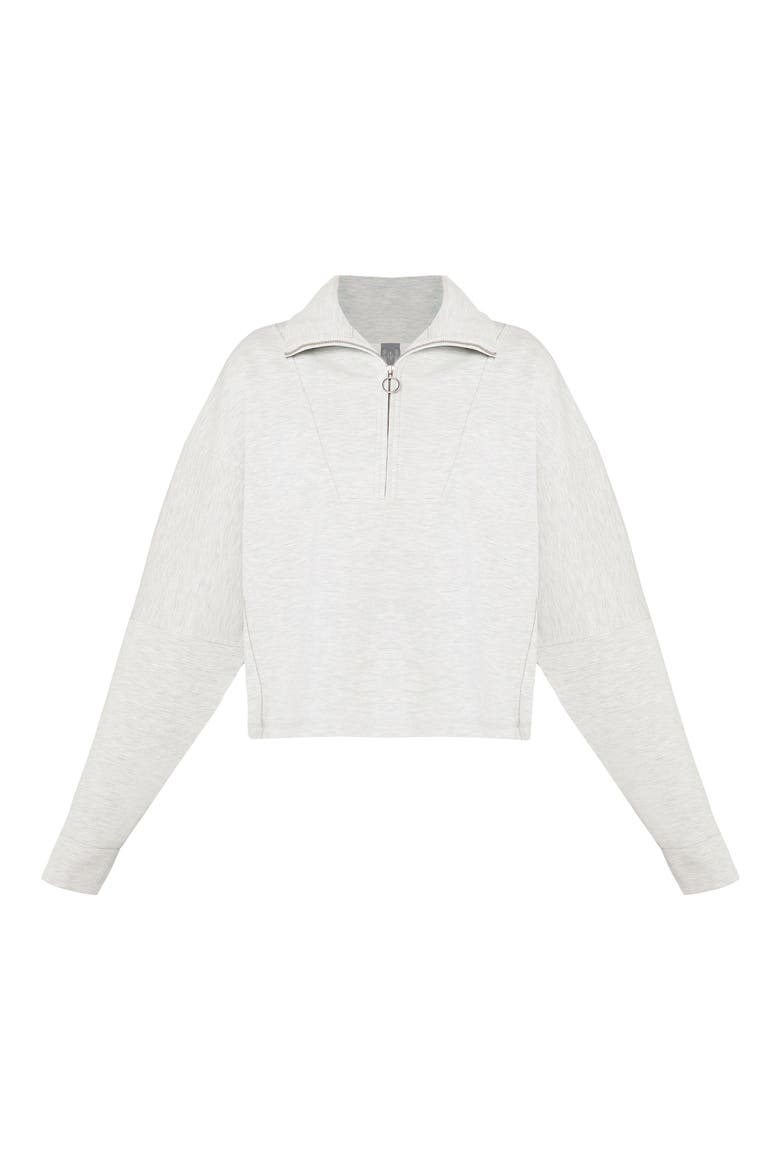 Sand Wash Half Zip Sweatshirt, Alternate, color, ICE GREY M