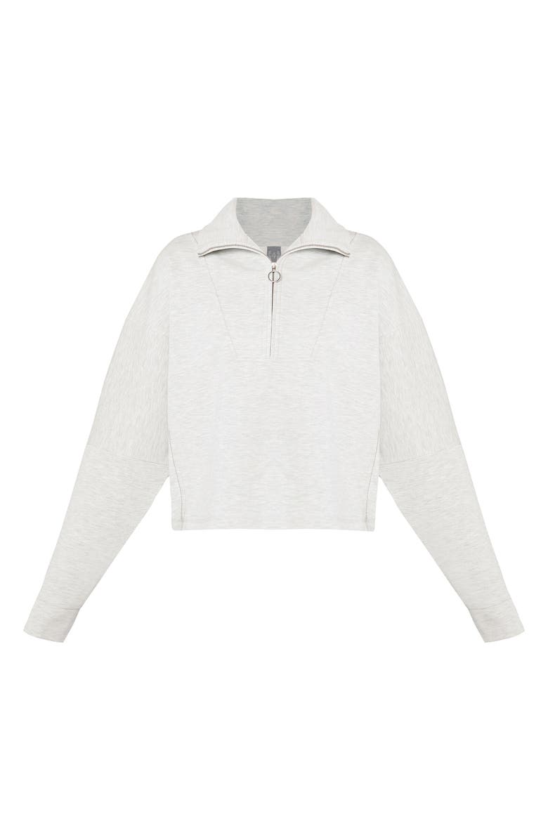 Sweaty Betty Sand Wash Half Zip Sweatshirt, Alternate, color, Ice Grey M