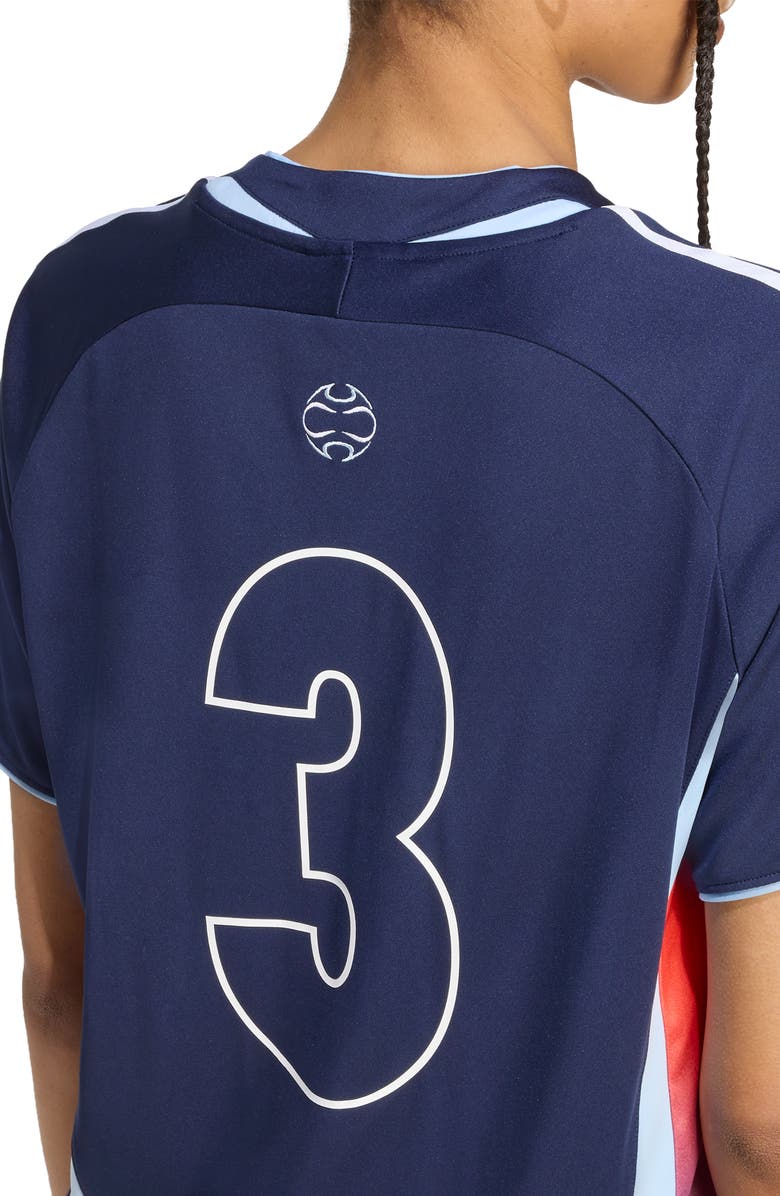 adidas Oversize Jersey T-Shirt, Alternate, color, Multicolor/ Night Indigo