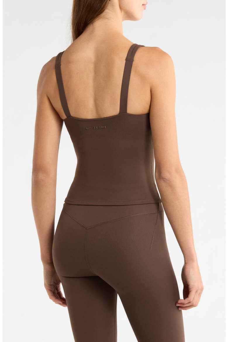 Matte Square Neck Tank, Alternate, color, NSKM DARK SEPIA