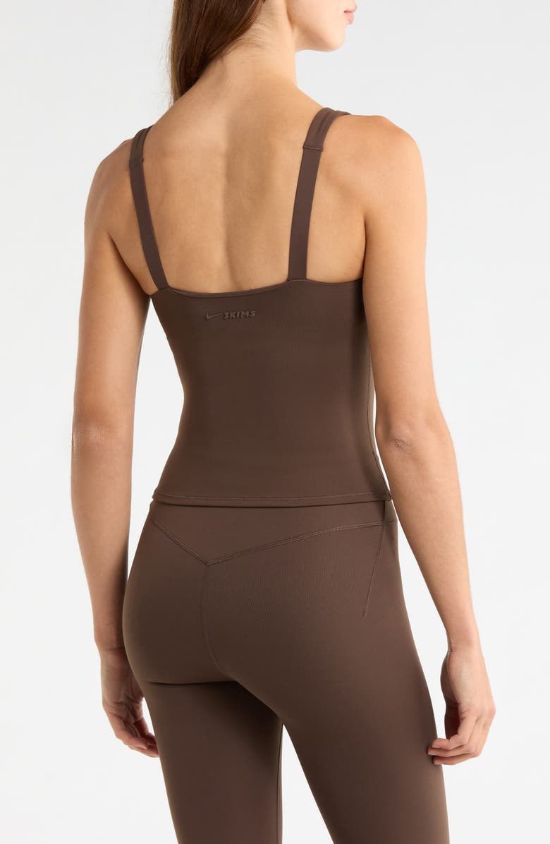 NikeSKIMS Matte Square Neck Tank, Alternate, color, Nskm Dark Sepia