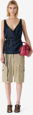 IRO Renata Denim Wrap Top