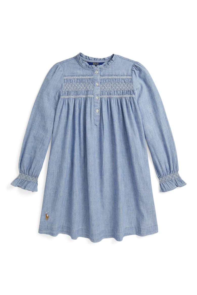 Kids' Chambray Dress, Main, color, NEW MEDIUM WASH