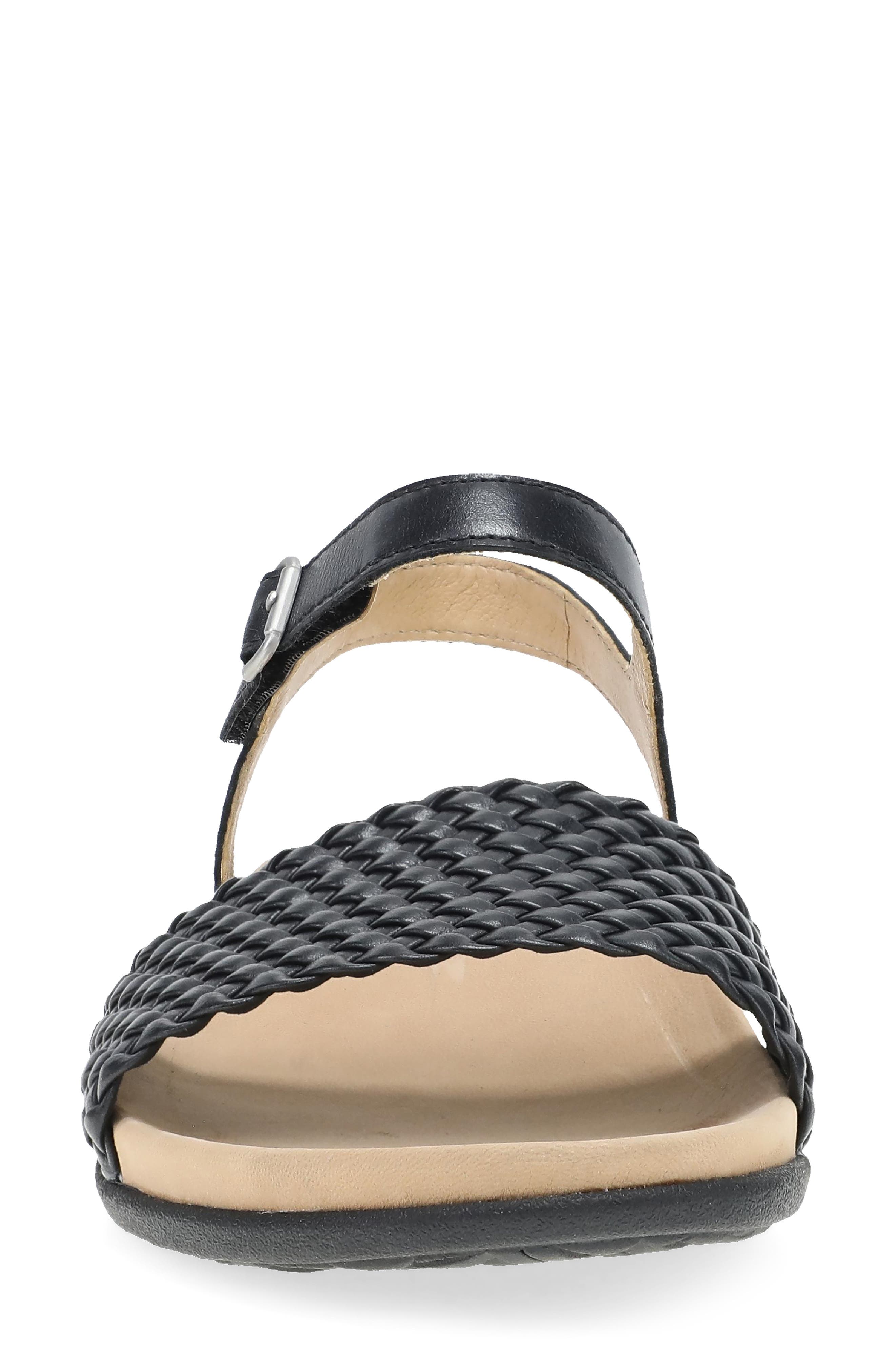 Dansko Jodie Ankle Strap Sandal, Alternate, color, Black