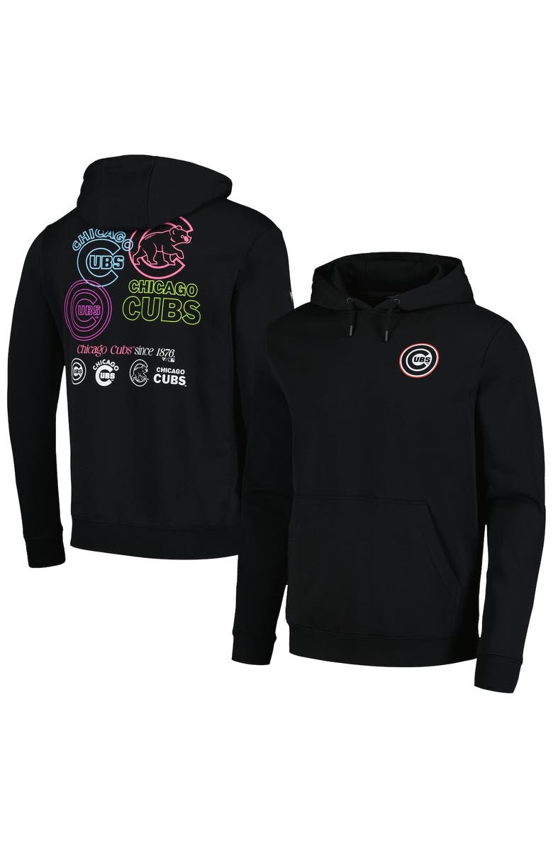 LEVELWEAR Men's Levelwear Black Chicago Cubs Podium Vintage Pullover Hoodie, Alternate, color, 