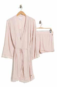 Danskin Pleated Lace Trim Pajamas