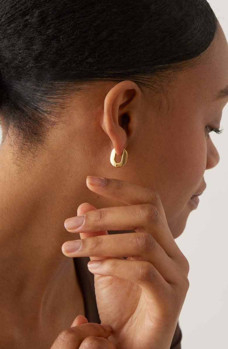 Jenny Bird Teeni Toni Link Hoop Earrings, Alternate, color, High Polish Gold