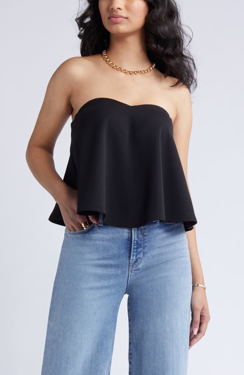 Strapless Sweetheart Neck Top