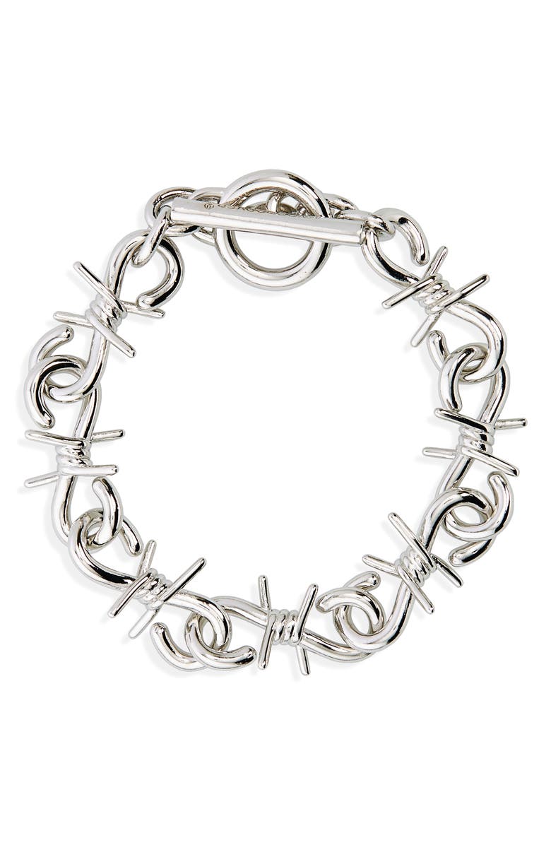 Undercover Men's Barbed Wire Cable Chain Bracelet, Main, color,