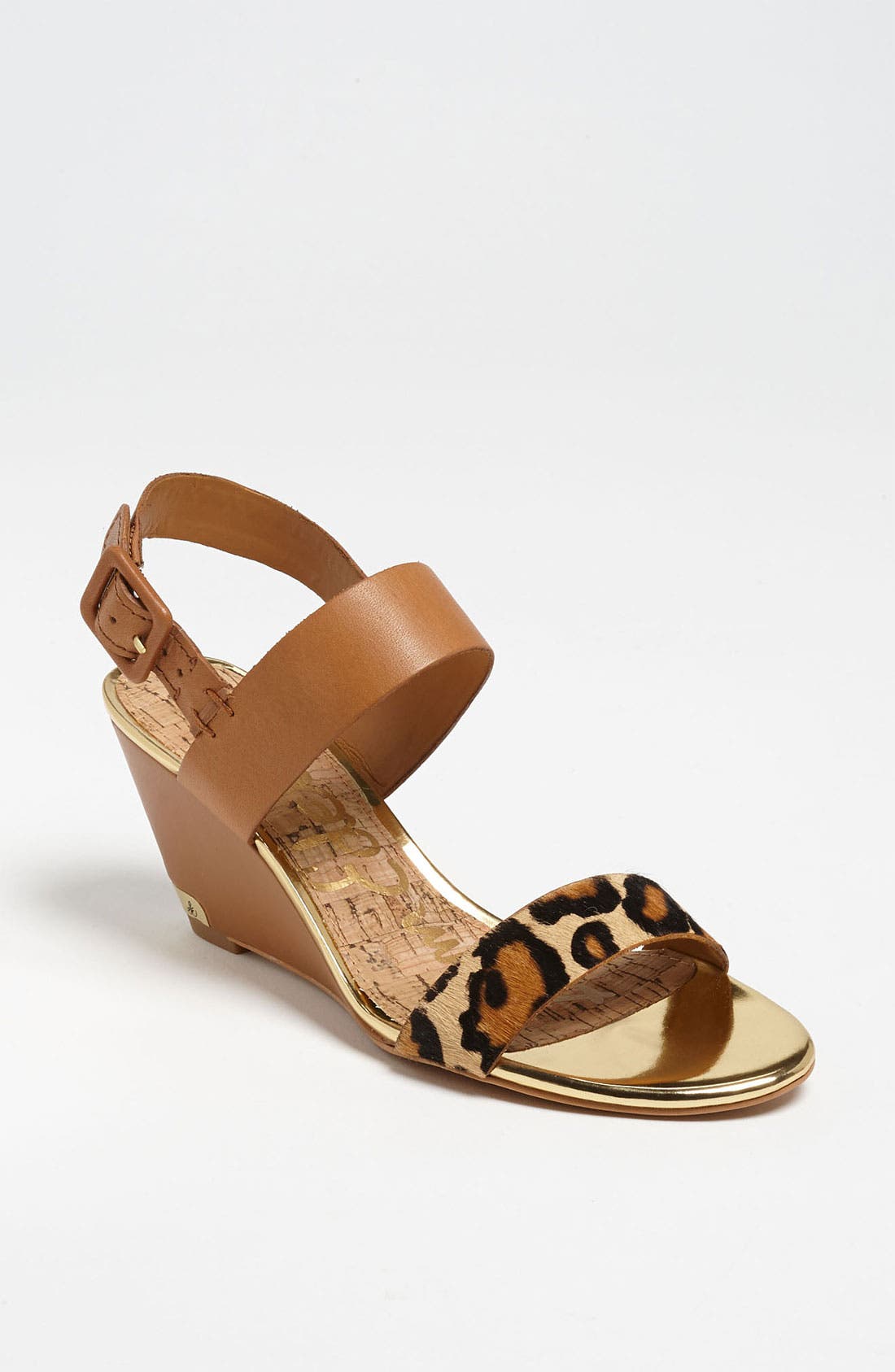 'Sutton' Sandal, Main, color, SADDLE/ NEW NUDE LEOPARD