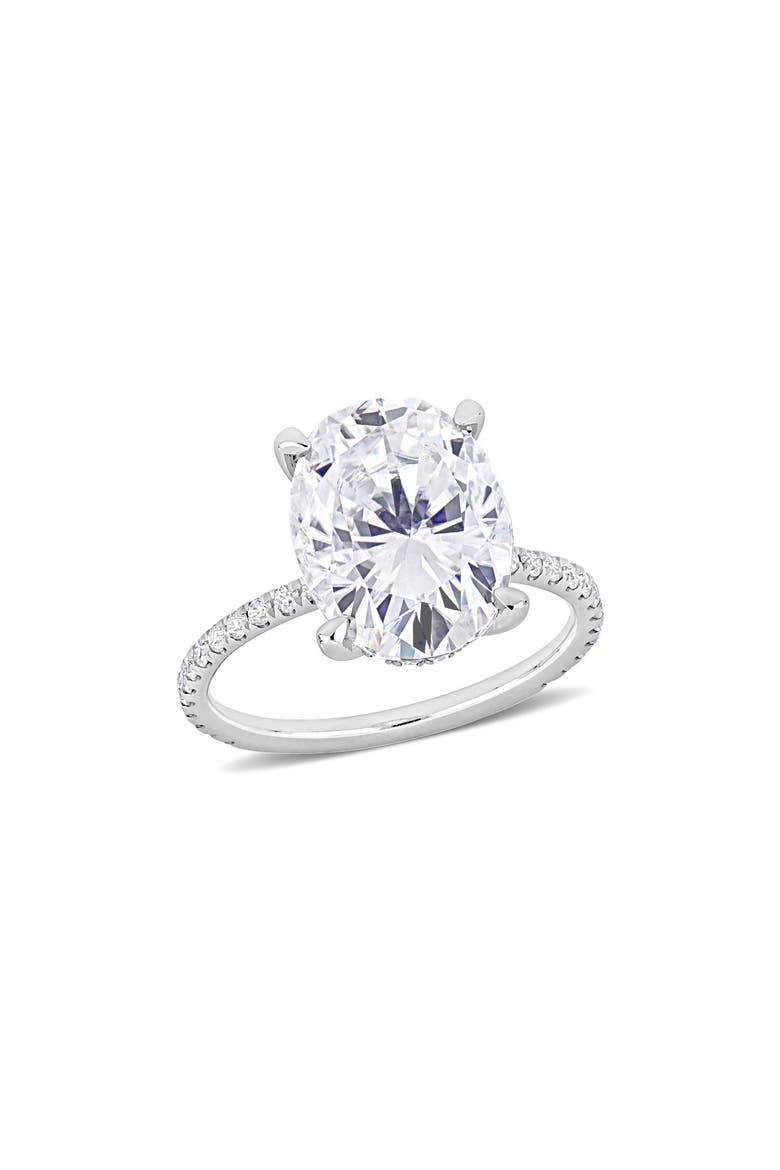 Lab Created Moissanite Ring, Main, color, WHITE