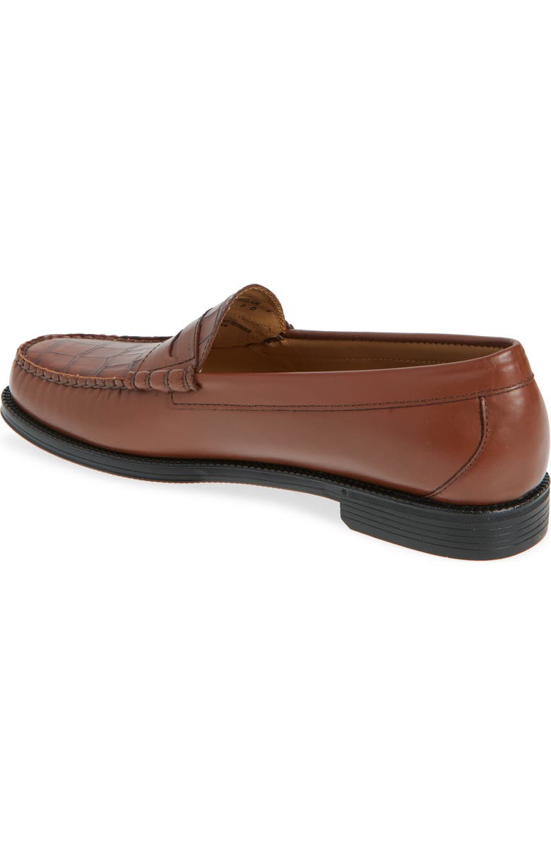 G.H.BASS Larson Easy Weejun Penny Loafer, Alternate, color, Brown Combo Croco