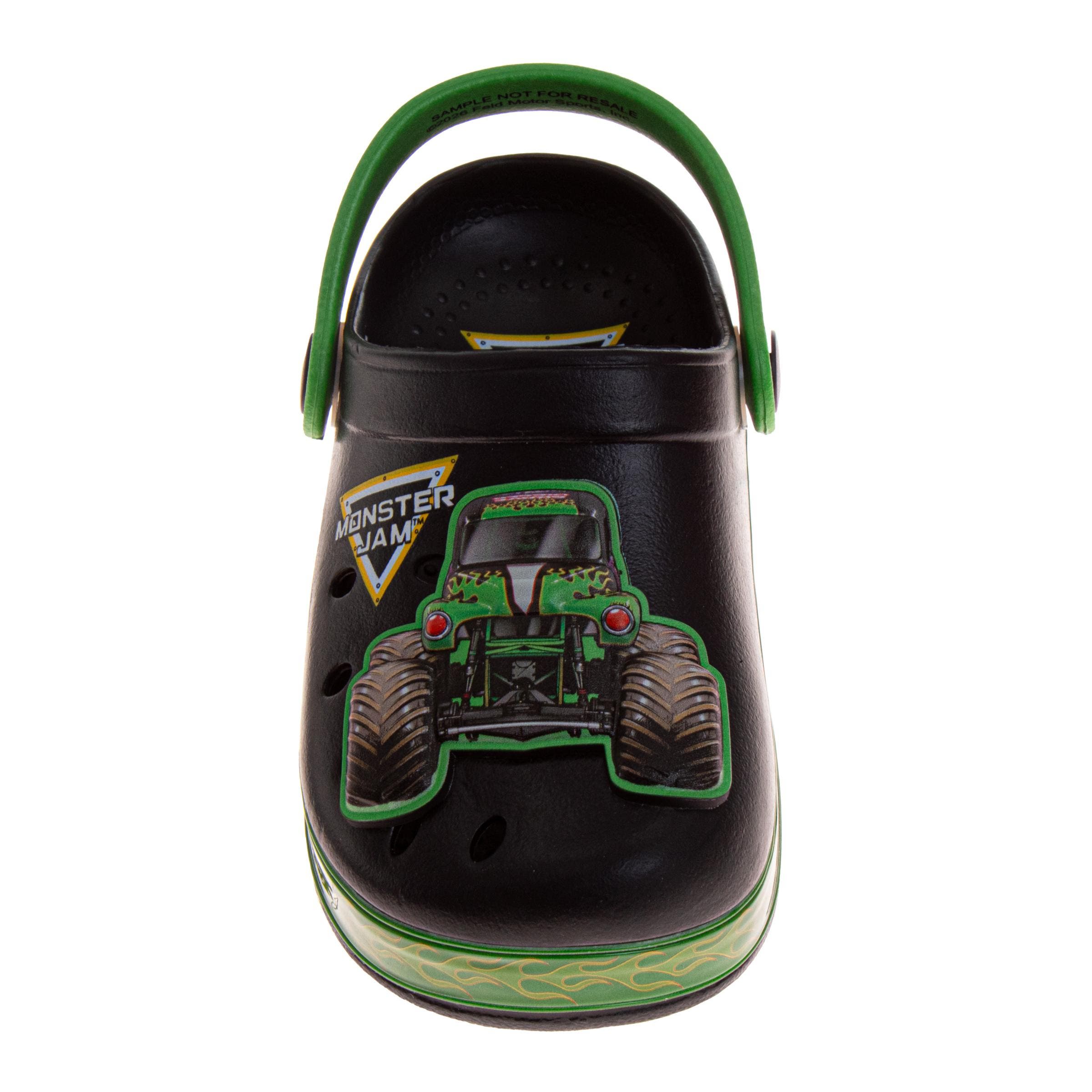 Monster Jam Megalodon Clogs, Alternate, color, Black Green