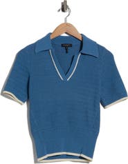 rag & bone Costi Short Sleeve Polo Sweater