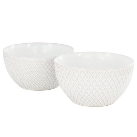 Earlhart 2 Piece 6 Inch Ribbed Stoneware Cereal Bowl Set