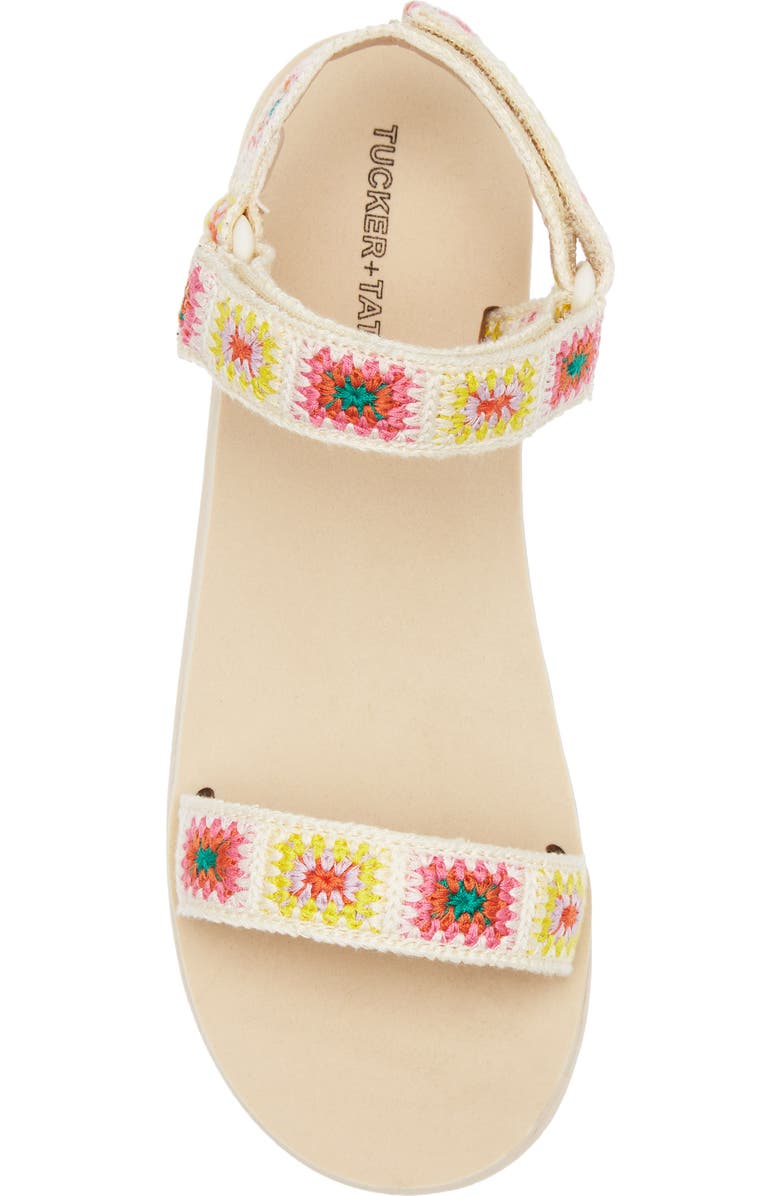 Tucker + Tate Bea Crochet Sandal, Alternate, color, White Multi