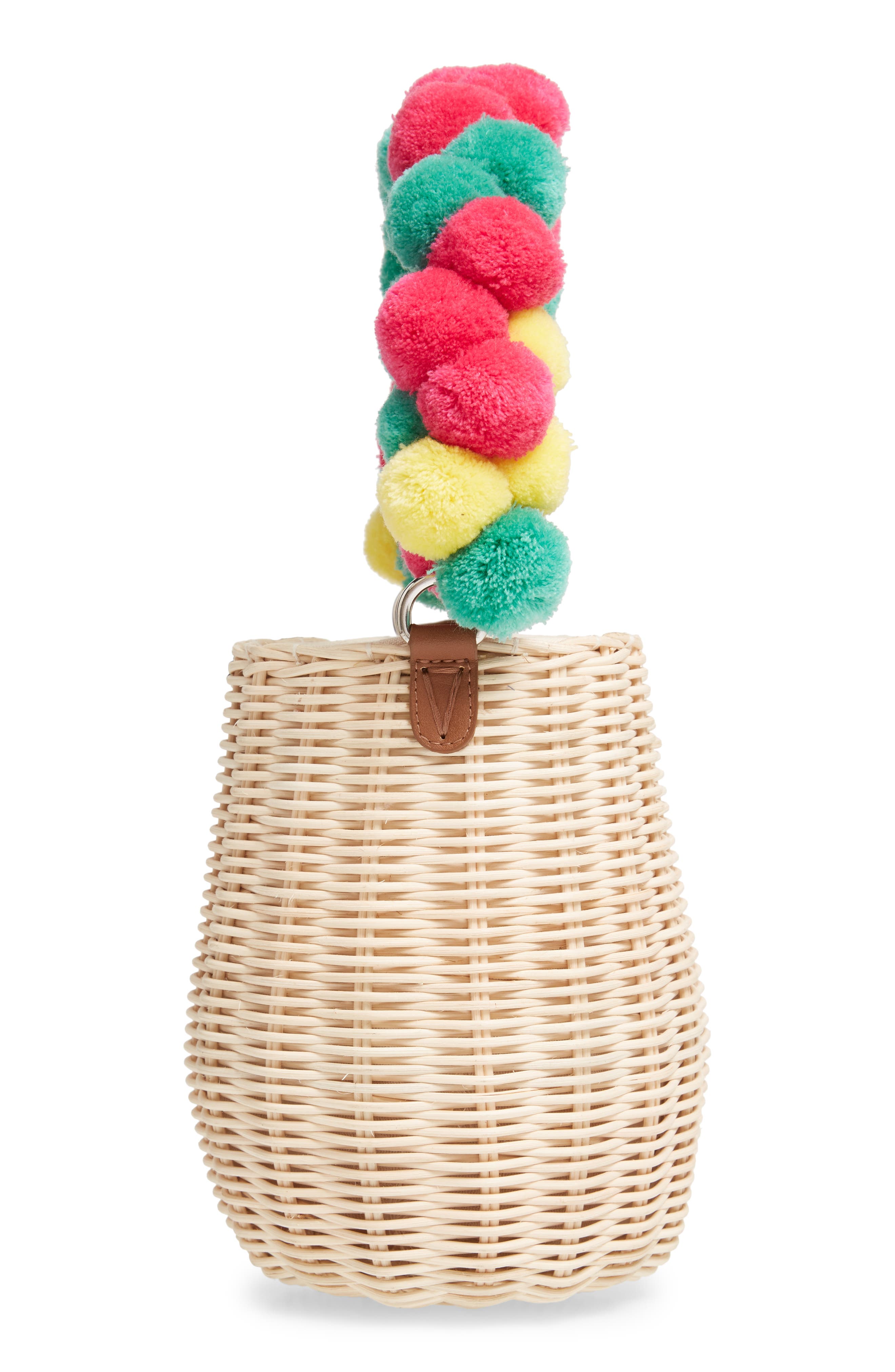 Halogen<sup>®</sup> x Atlantic-Pacific Pompom Wicker Bag, Alternate, color, 