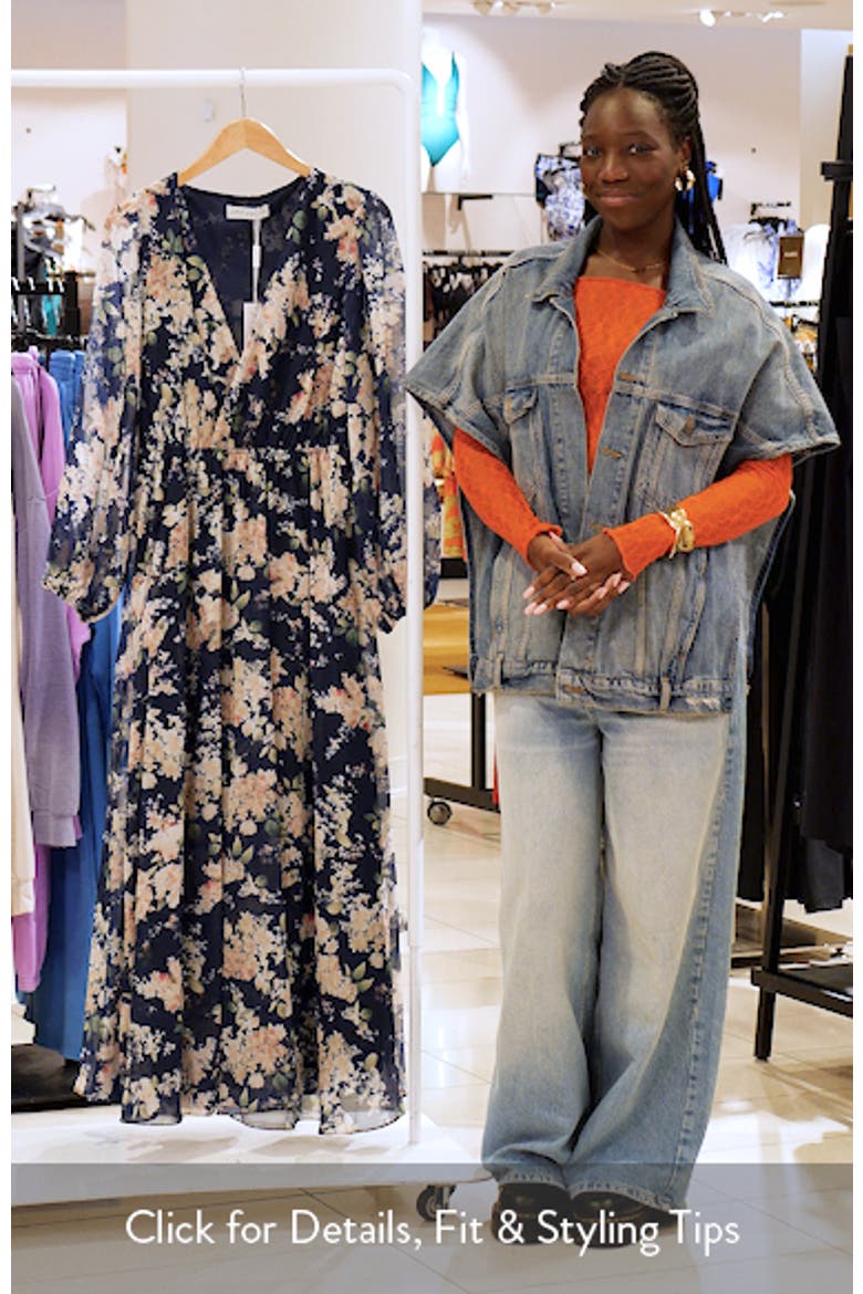 Anisa Long Sleeve Floral Maxi Dress video