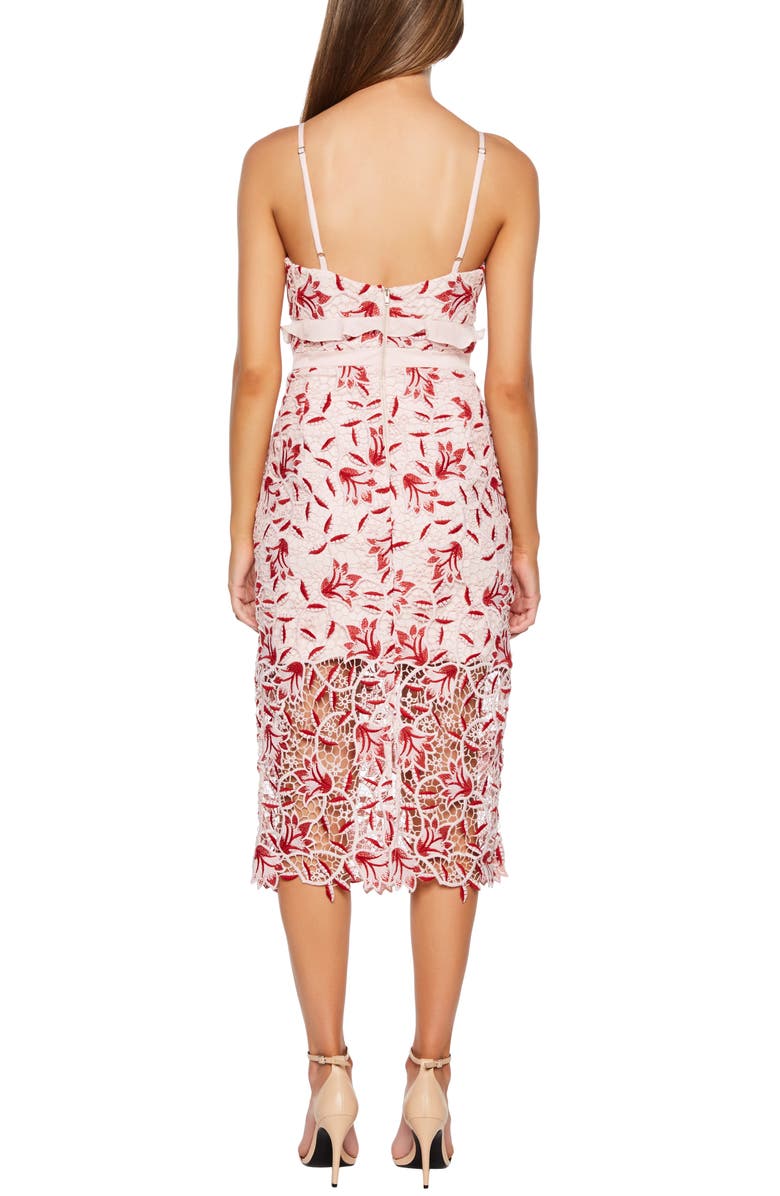 Bardot Coco Lace Dress, Alternate, color, Lotus