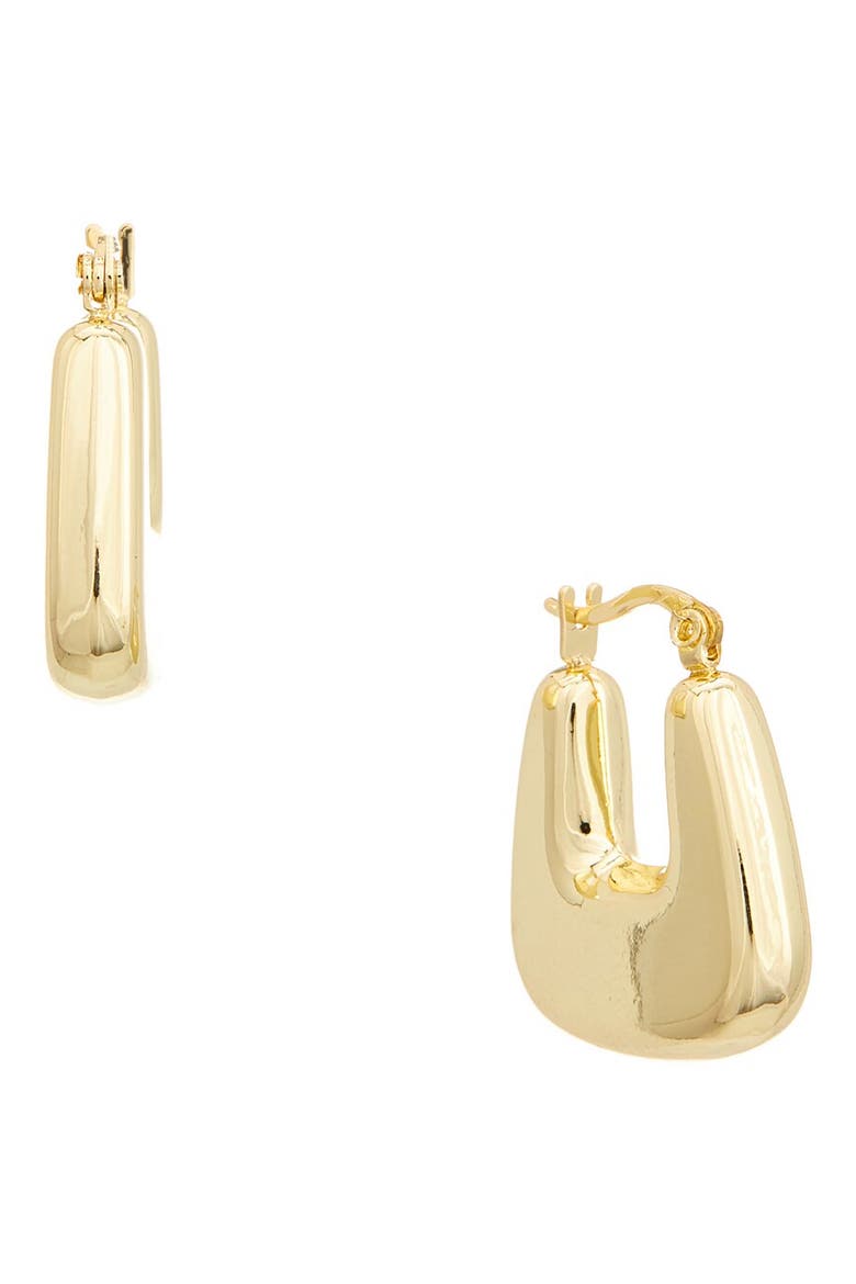 Chunky Hoop Earrings, Main, color, YELLOW