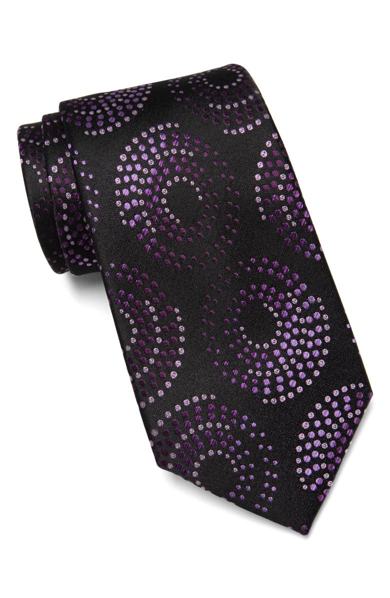 Duchamp Swirl Print Silk Tie, Main, color,