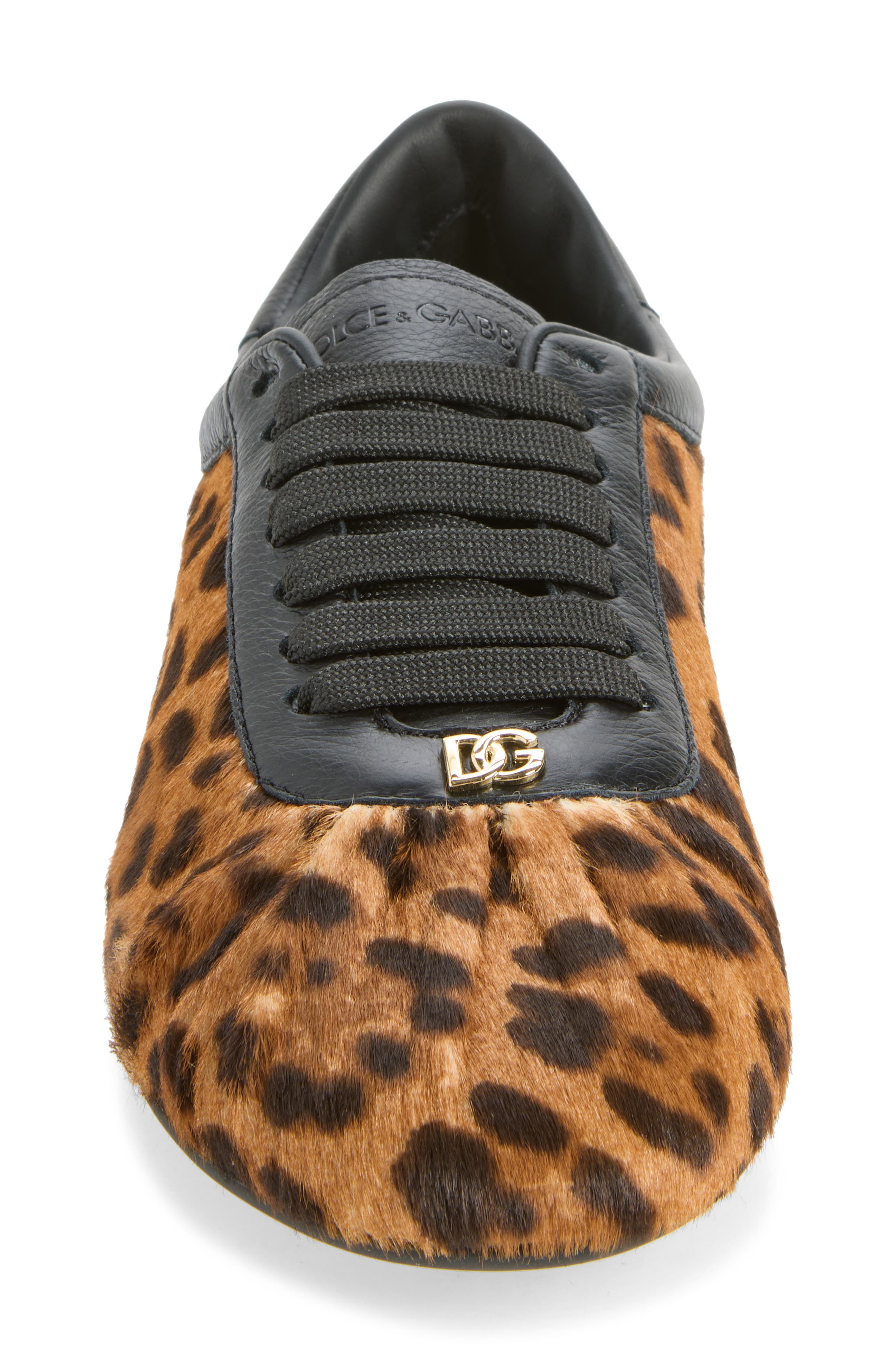 Soft Leather Ballet Sneaker, Alternate, color, HK5JF LEO F.NATURALE