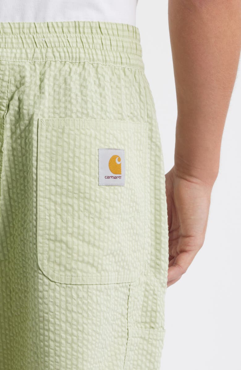 Carhartt Work In Progress Toland Seersucker Shorts, Alternate, color, Toland Stripe, Pale Olive