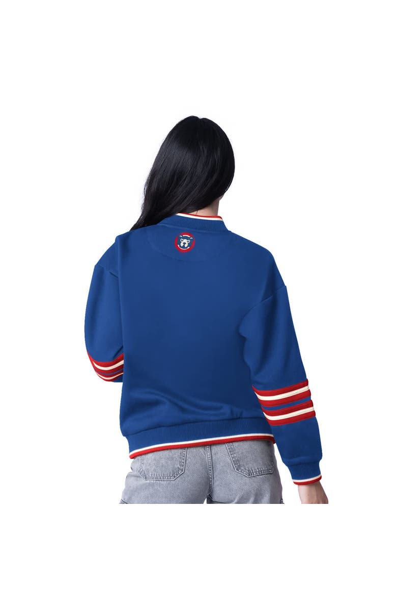 STARTER Women's Starter Royal Chicago Cubs Wild Card Oversized Pullover Sweatshirt, Alternate, color, Royal