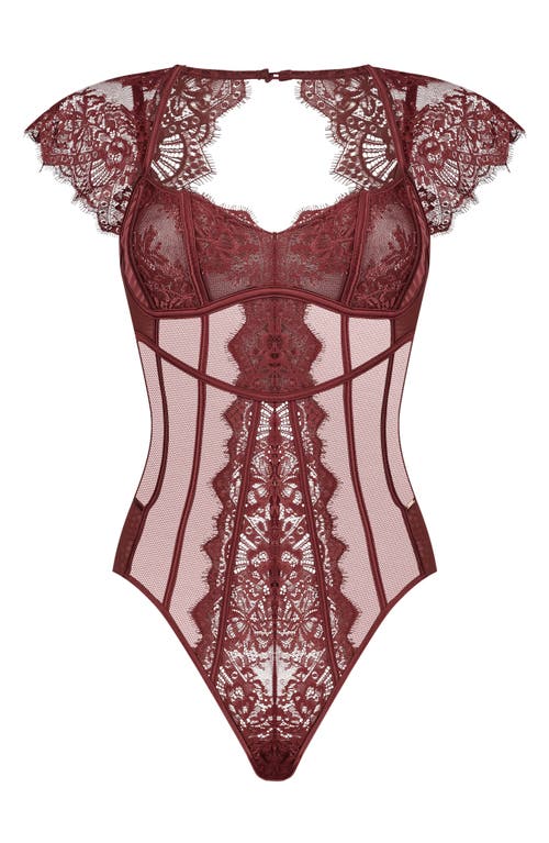 HUNKEMOLLER HUNKEMÖLLER ZOE MESH & EYELASH LACE BODYSUIT 