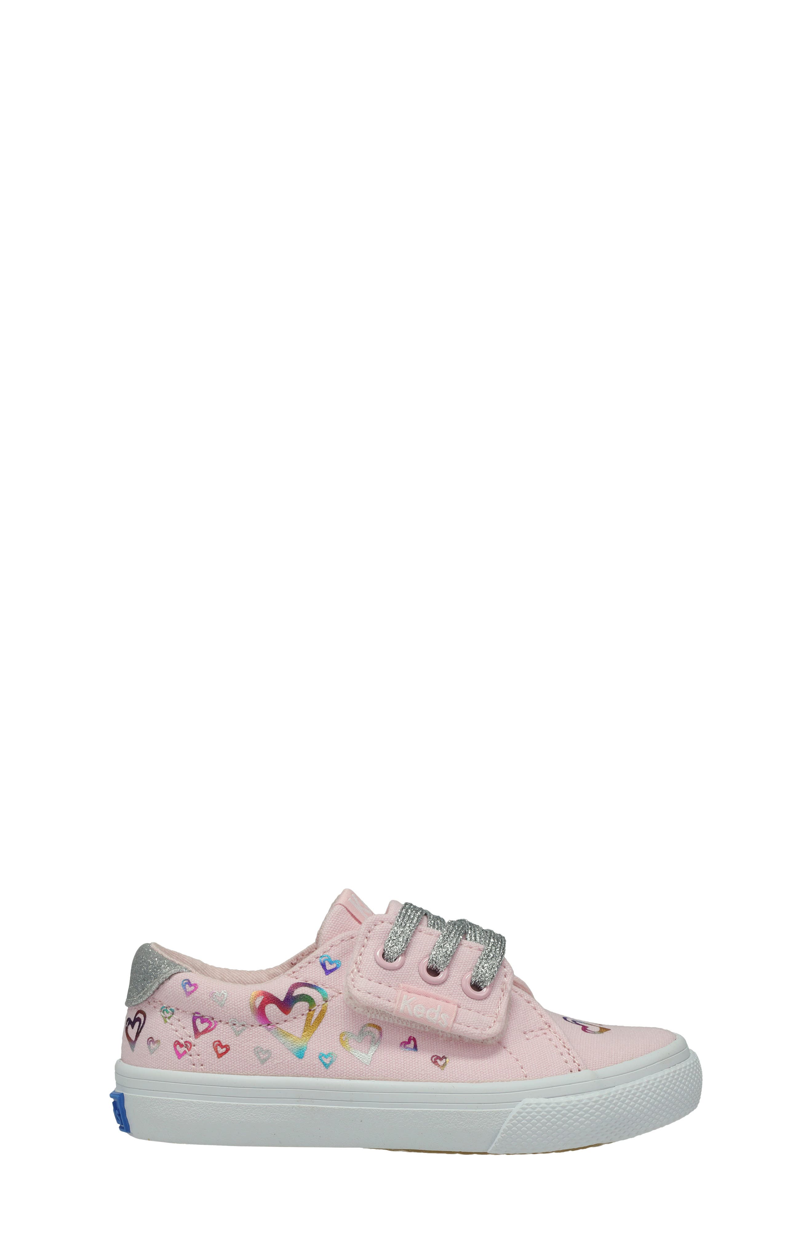Kids' Jumpkick II Heart Foil Sneaker, Alternate, color, METALLIC PINK