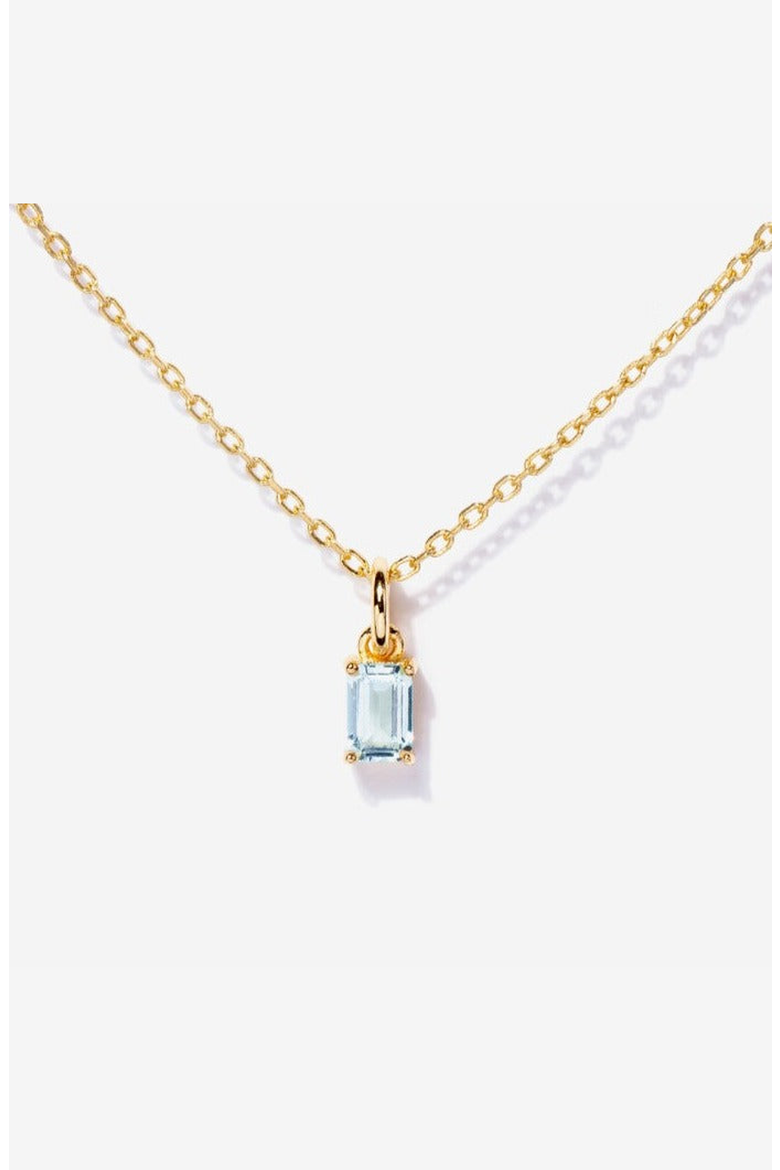 Birthstone Necklace, Main, color, Aquamarine/March