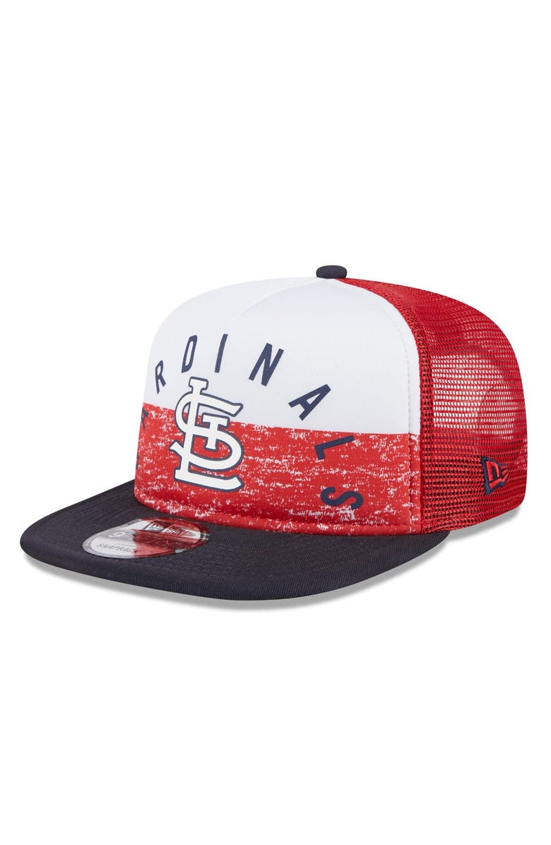 New Era Men's New Era White/Red St. Louis Cardinals Team Foam Front A-Frame Trucker 9FIFTY Snapback Hat, Main, color, White